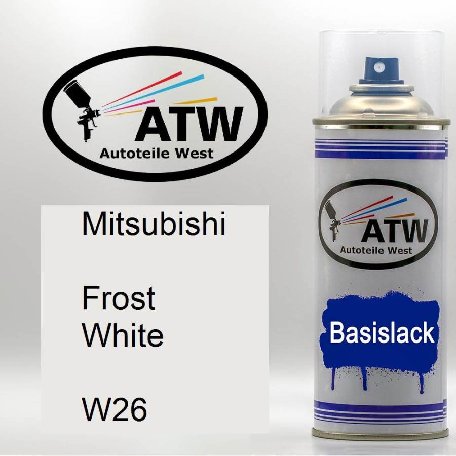 Mitsubishi, Frost White, W26: 400ml Sprühdose, von ATW Autoteile West.